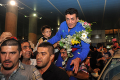 بازگشت تیم ملی کشتی فرنگي‌ به كشور